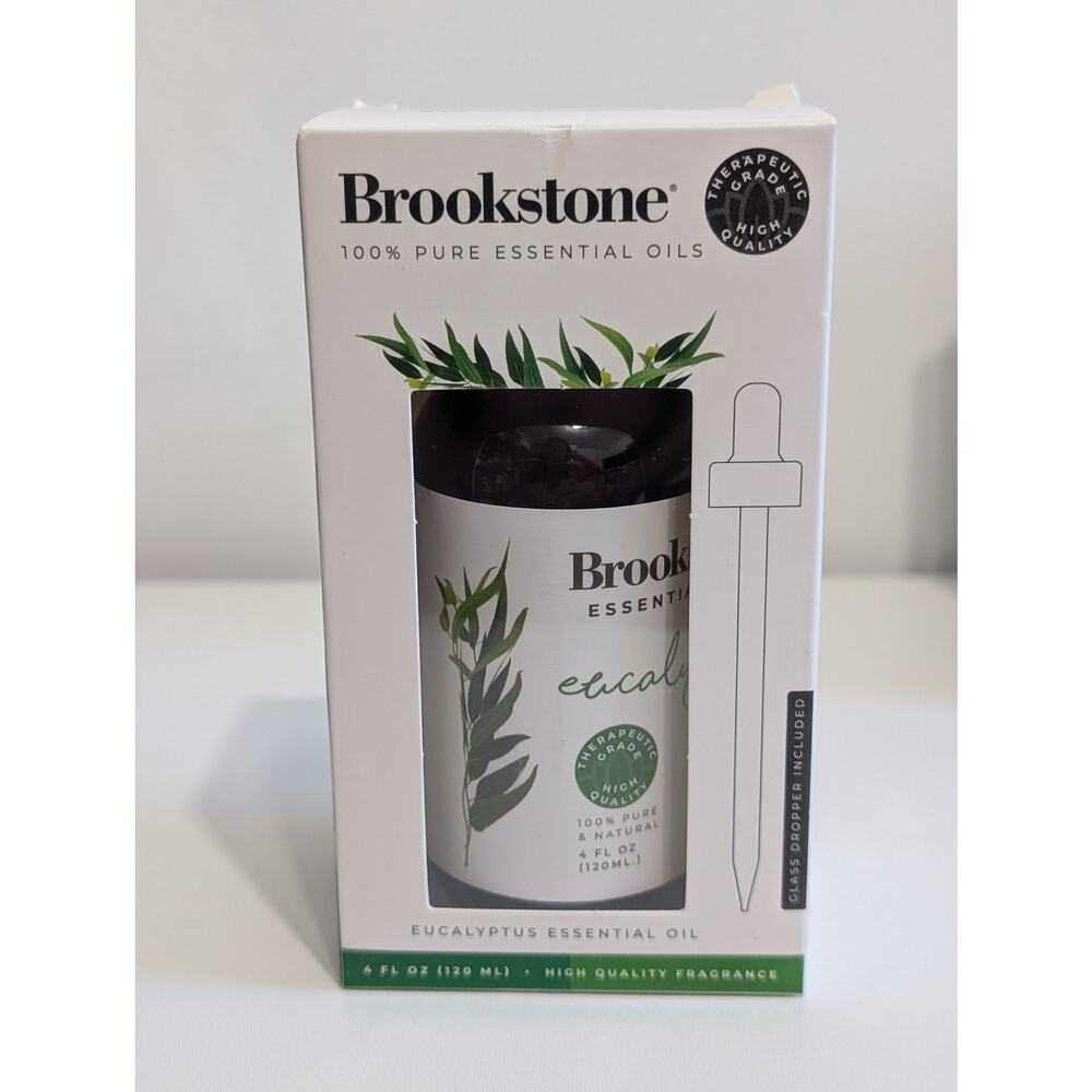 100% Eucalyptus Essential Oil 4oz by Brookstone - Includes dropper!